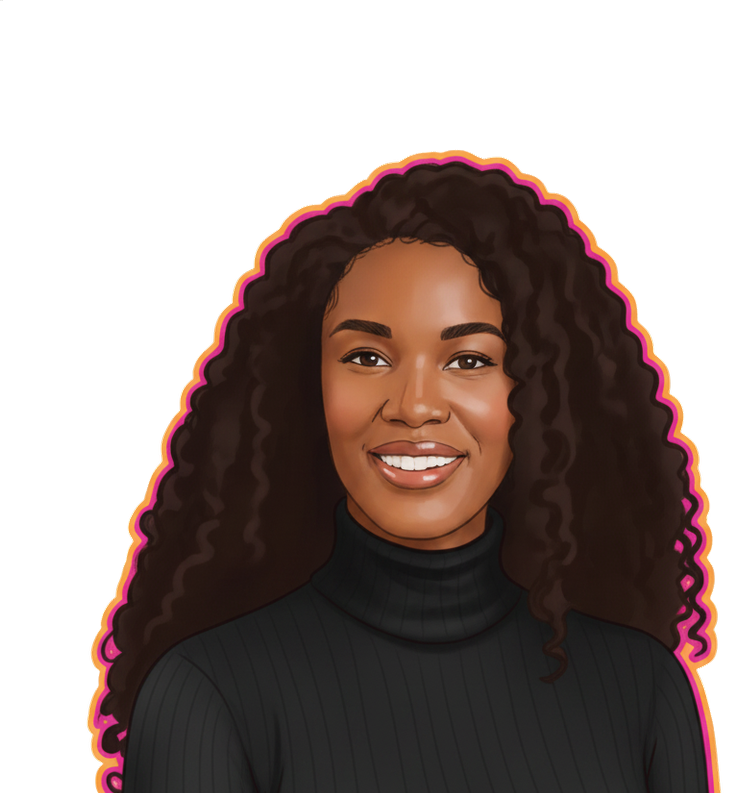 Illustrated portrait of Onyeka Otugo